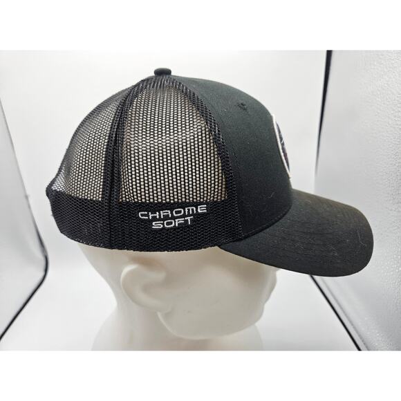 Callaway Chicopee MA Chrome Soft Snapback Hat Cap Black Logo Faded Brim - Picture 4 of 7